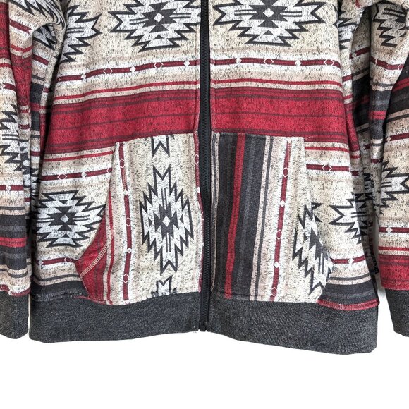 BROOKLYN CLOTH Jacket Men's XL Multicolor Southwest Full Zip Hooded Long Sleeve - Picture 3 of 14